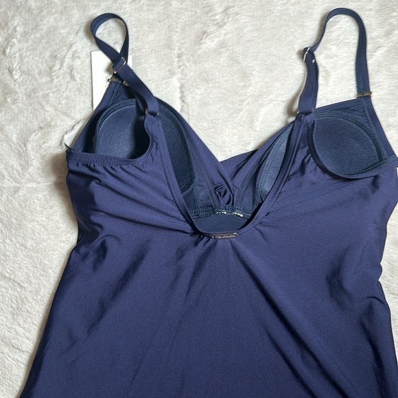 Calvin Klein Women's Standard Tankini Swimsuit Tummy Control Navy Blue size XS - Picture 13 of 16